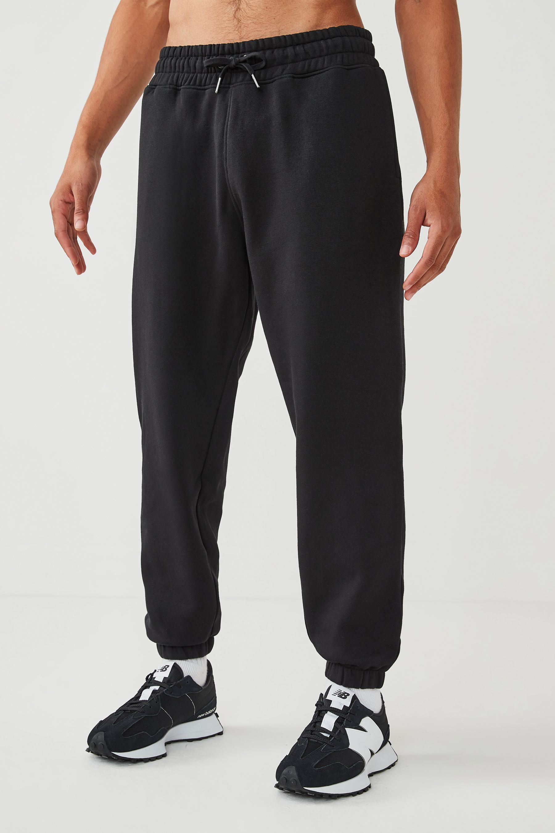 Cuffed cotton joggers deals