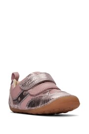 Clarks Pink Dusty Leather Tiny Sky Toddler Shoes - Image 3 of 7