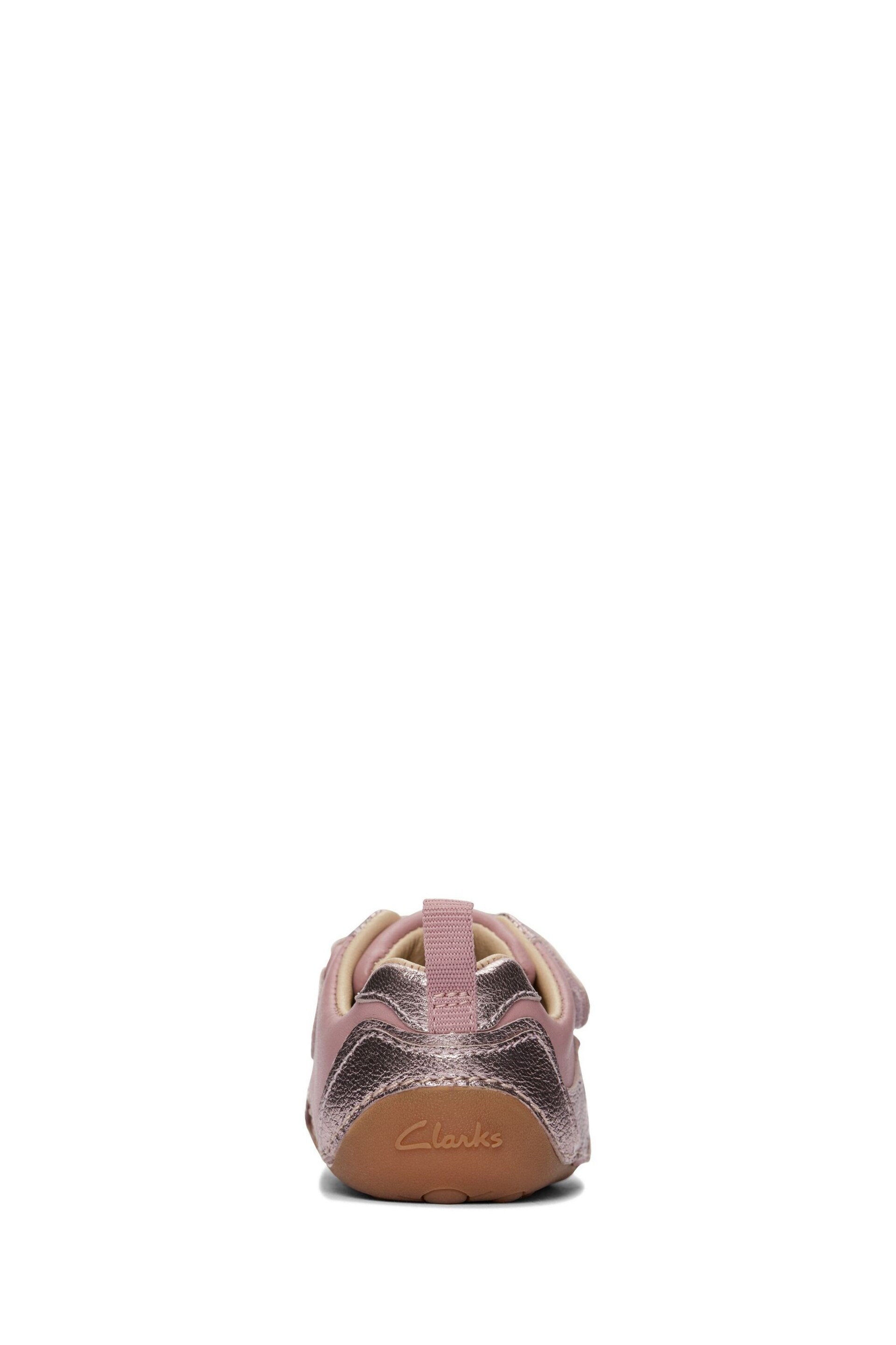 Clarks Pink Dusty Leather Tiny Sky Toddler Shoes - Image 5 of 7