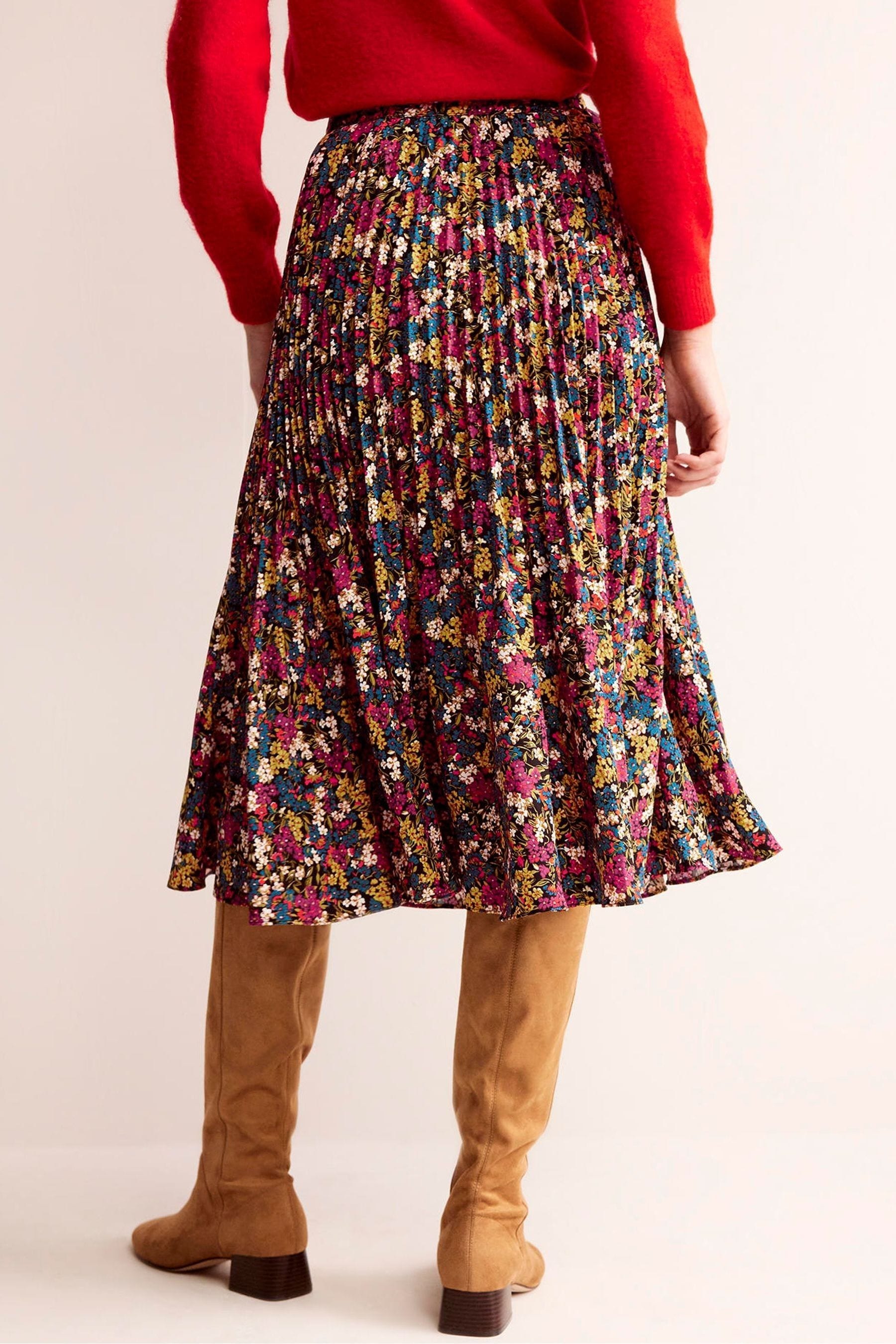 Buy Boden Red Pleated Midi Skirt from Next Luxembourg