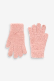 Pink Fluffy Gloves (3-16yrs) - Image 1 of 1
