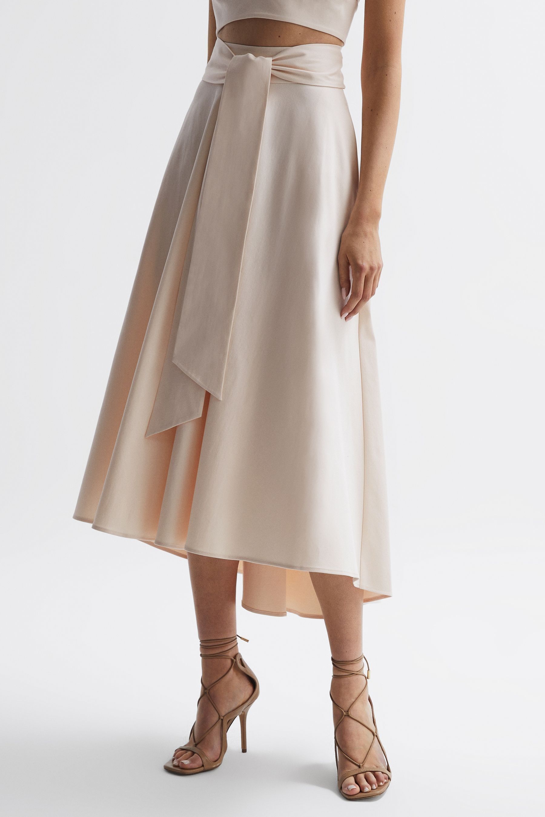 Buy Reiss Nude Rebecca Fitted High Rise Midi Skirt from Next Luxembourg