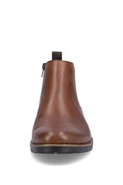 Rieker Mens Zipper Brown Boots - Image 4 of 9