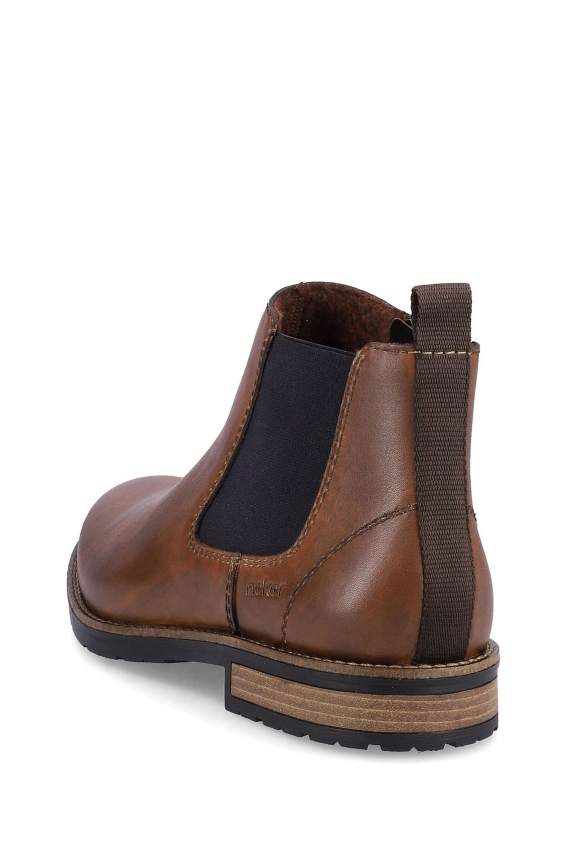 Rieker Mens Zipper Brown Boots - Image 5 of 9