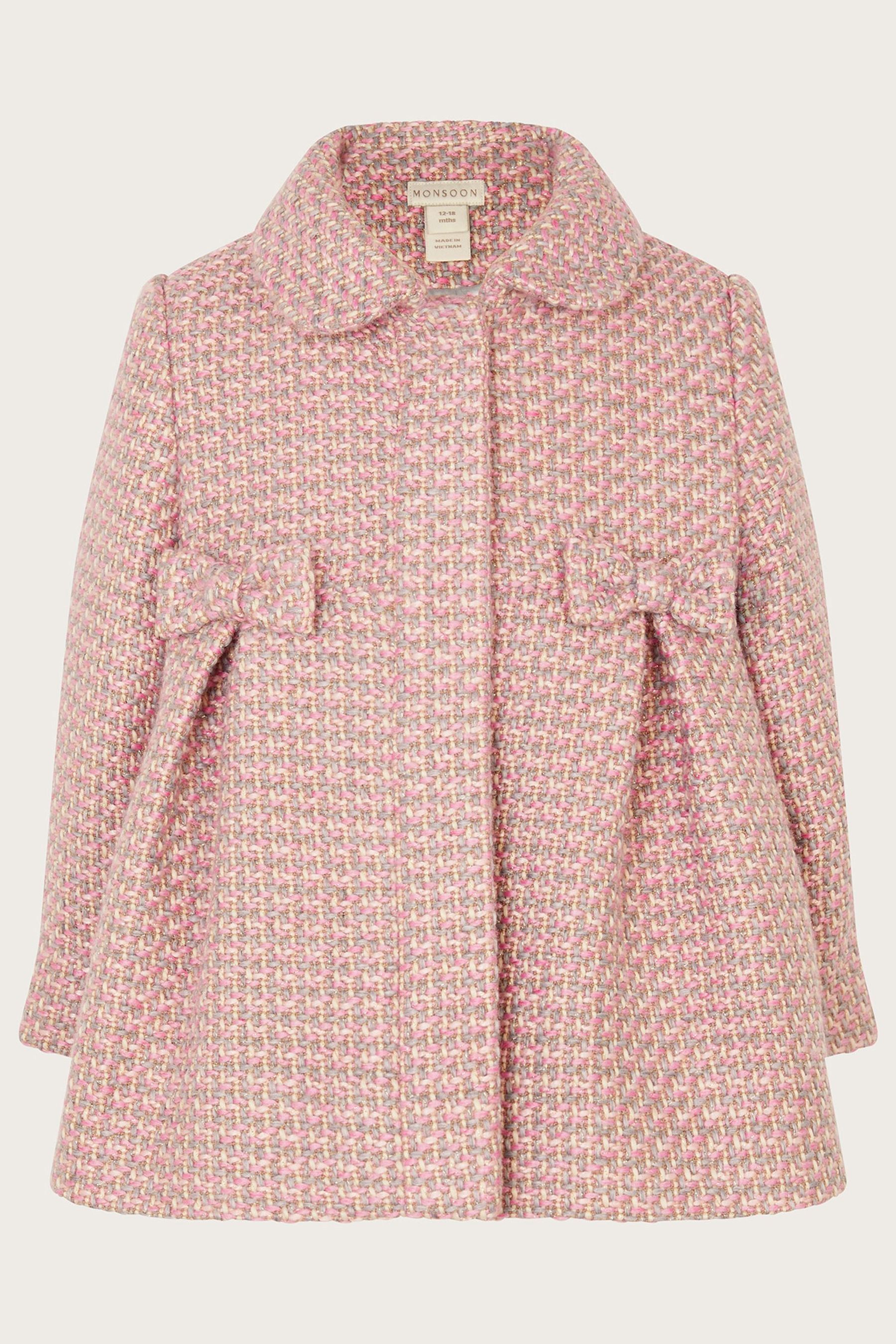 Buy Monsoon Grey Baby Tweed Faux Fur Collar Coat from Next Luxembourg