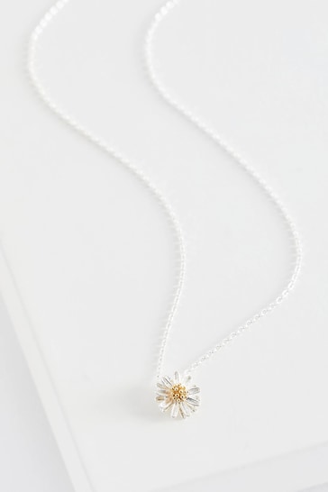 Estella Bartlett Silver Wildflower Necklace