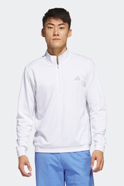 adidas Golf Elevated 1/4-Zip Black Sweatshirt - Image 1 of 7