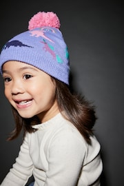 Teal Blue Dino Beanie Hat (3mths-6yrs) - Image 2 of 5