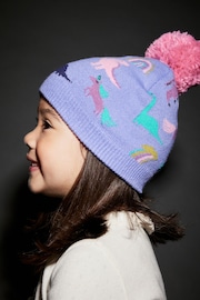 Teal Blue Dino Beanie Hat (3mths-6yrs) - Image 3 of 5