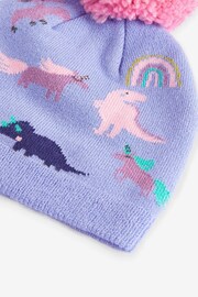 Teal Blue Dino Beanie Hat (3mths-6yrs) - Image 5 of 5