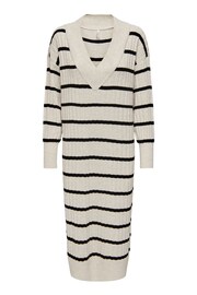 ONLY Black Crome V-Neck Midi Knitted Jumper Dress - Image 6 of 7