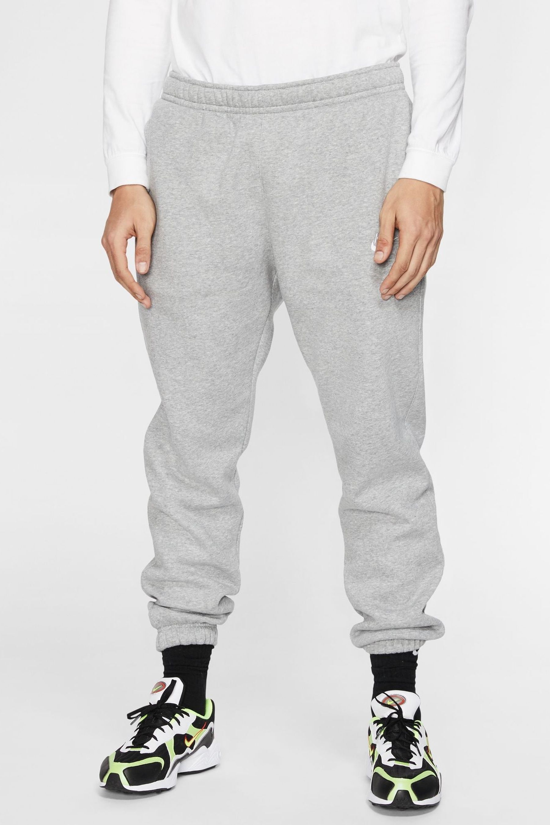 Buy Nike Light Grey Club Cuffed Joggers from Next Luxembourg