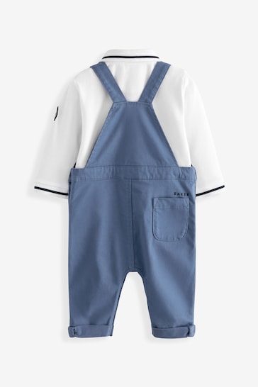 Baker by Ted Baker Long Sleeve Polo and Dungaree Set