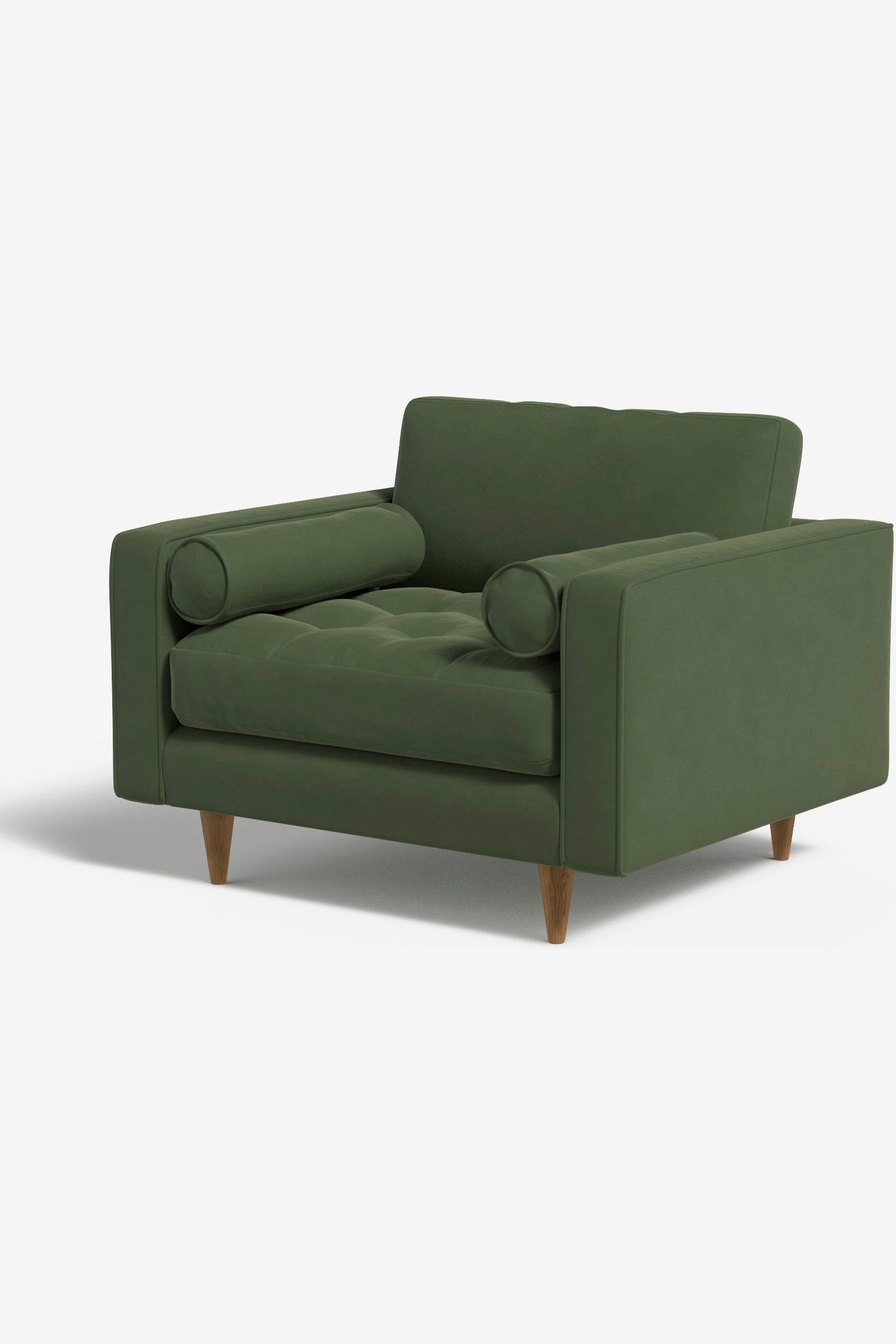 Buy MADE.COM Matt Velvet Grass Green Scott Loveseat from the Next