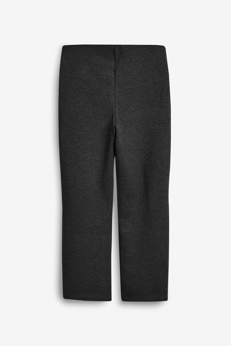 Charcoal Grey Cotton Rich Jersey Stretch Pull-On Boot Cut Trousers (3-16yrs) - Image 6 of 9