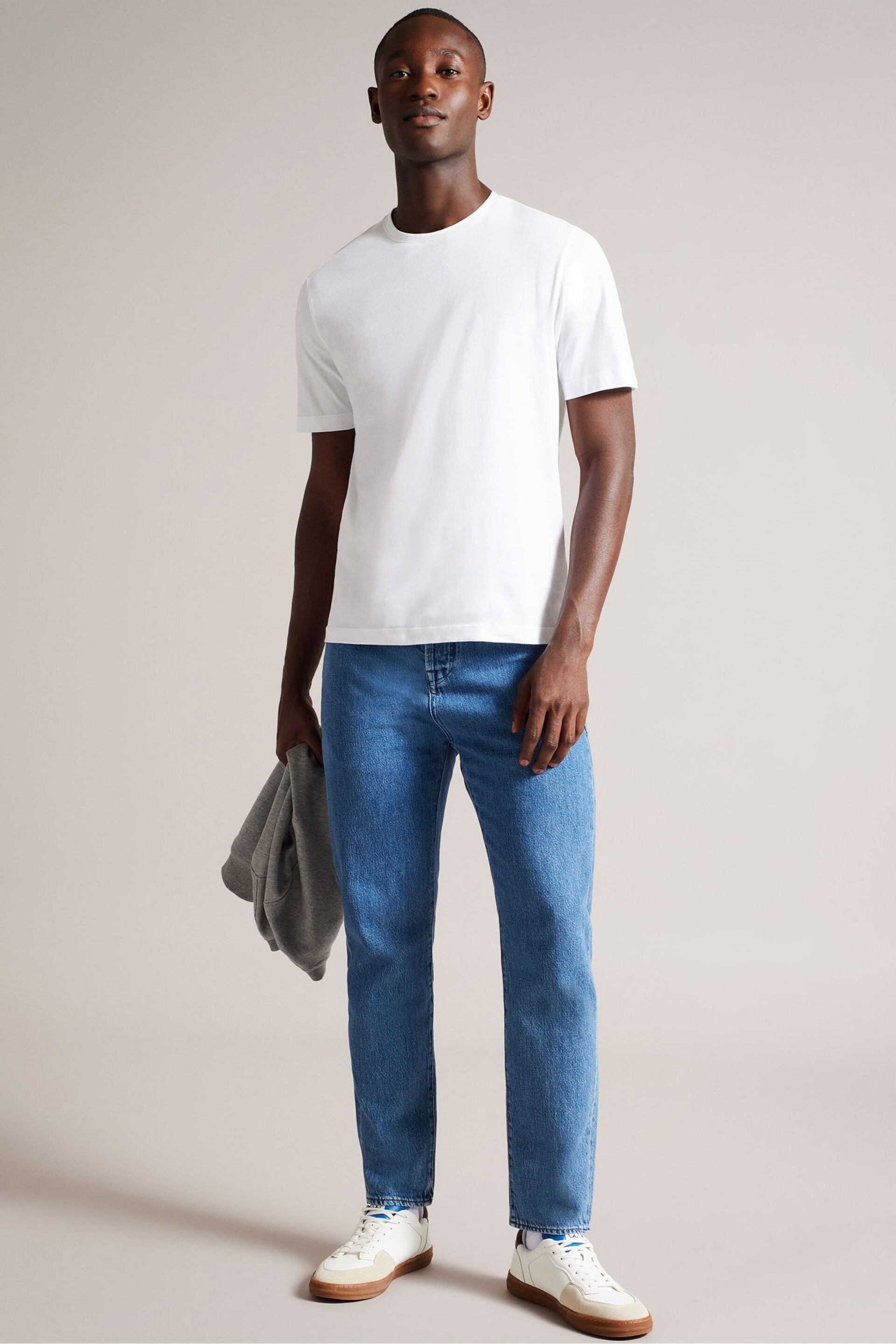 Ted Baker White Tywinn Regular Plain T-Shirt - Image 3 of 5