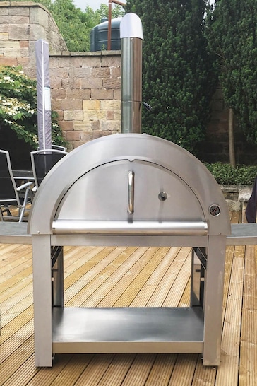 Callow Silver Large Stainless Steel Outdoor Pizza Oven