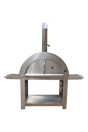 Callow Silver Large Stainless Steel Outdoor Pizza Oven