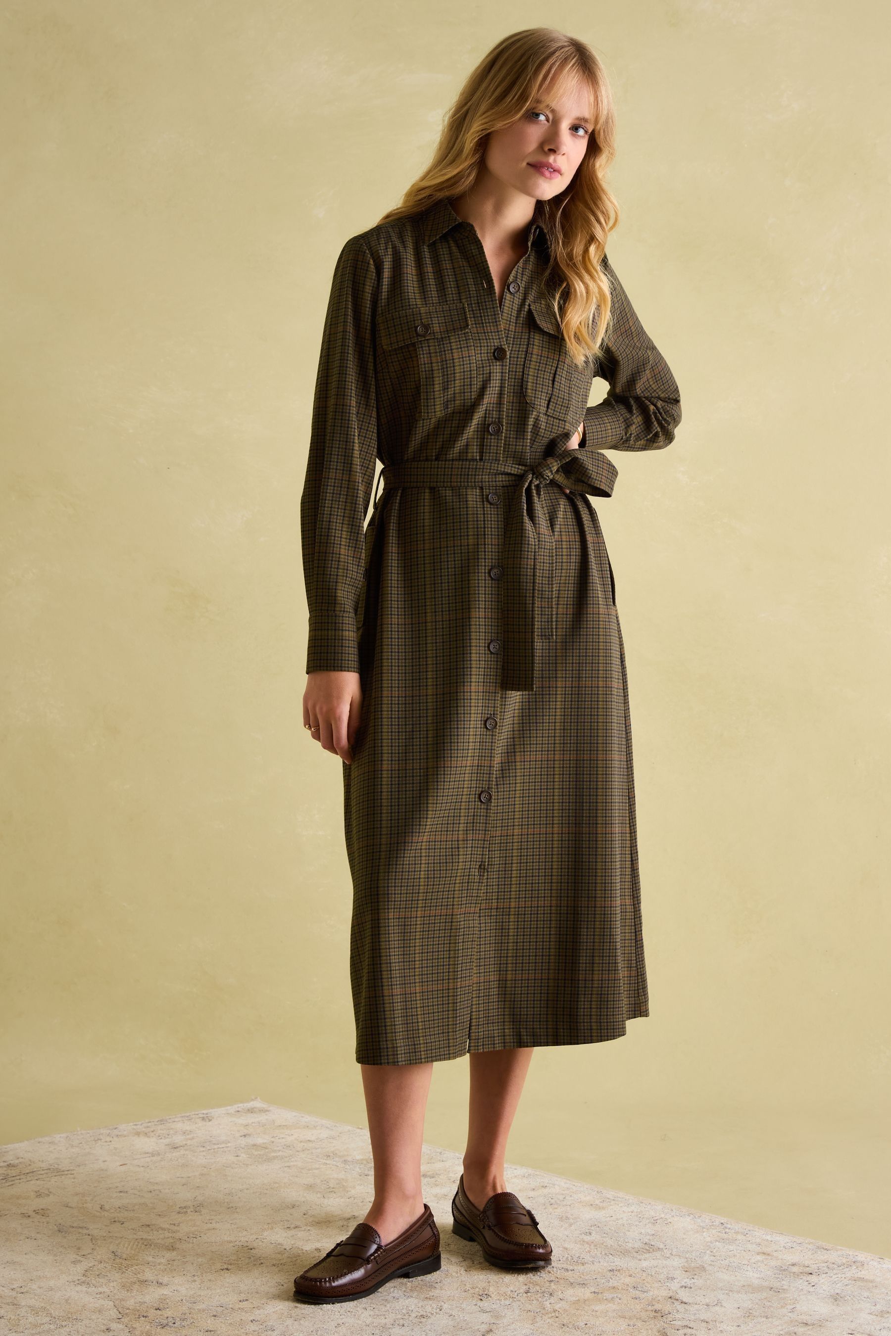 Buy Joules Meredith Check Midi Shirt Dress from the Next UK online shop