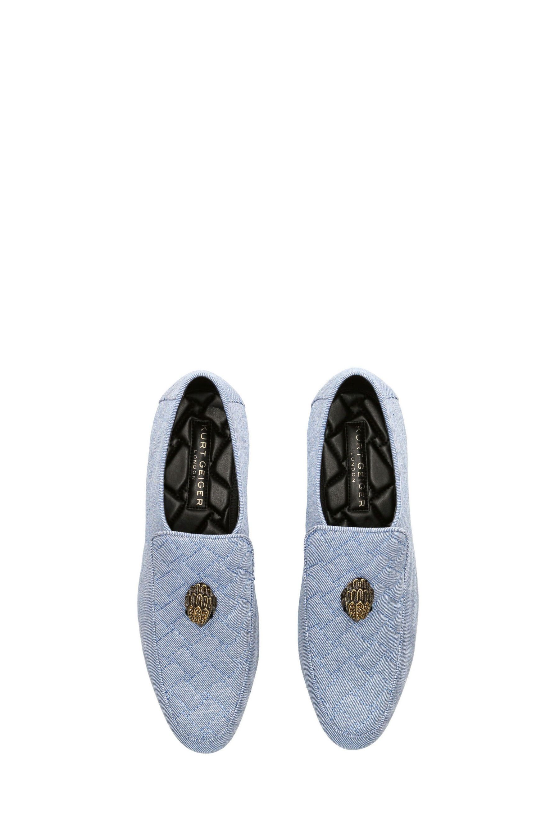 Buy Kurt Geiger London Blue Hugh Eagle Denim Shoes from Next Luxembourg