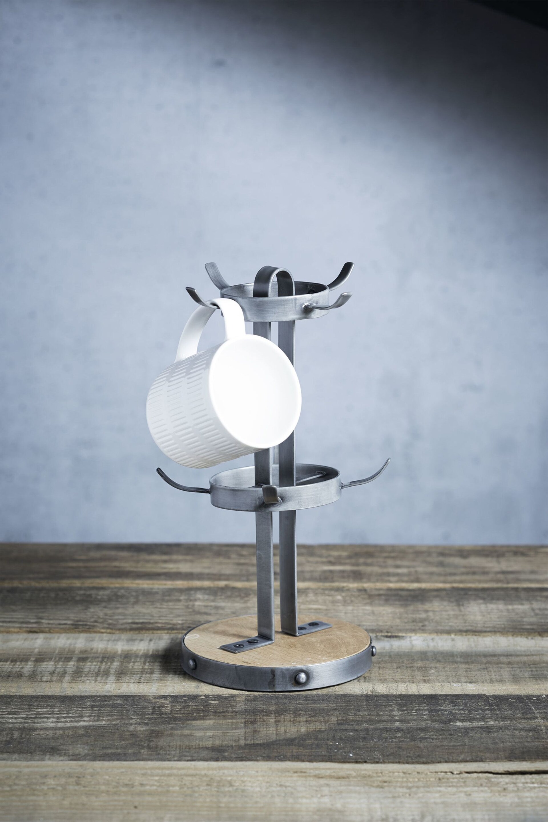 Industrial Kitchen Grey 8 Hook Mug Tree - Image 1 of 2