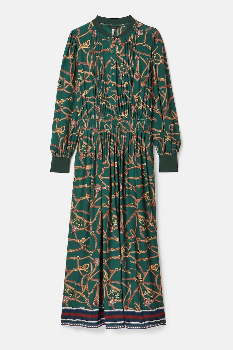 Joules Rosa Green Printed Midi Shirt Dress - Image 8 of 8