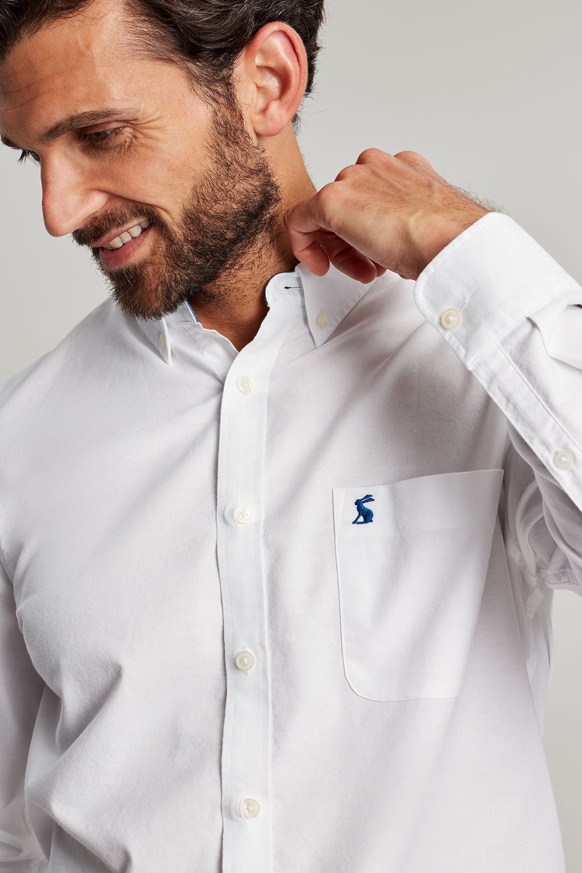 Joules White Classic Fit Cotton Oxford Shirt - Image 5 of 7