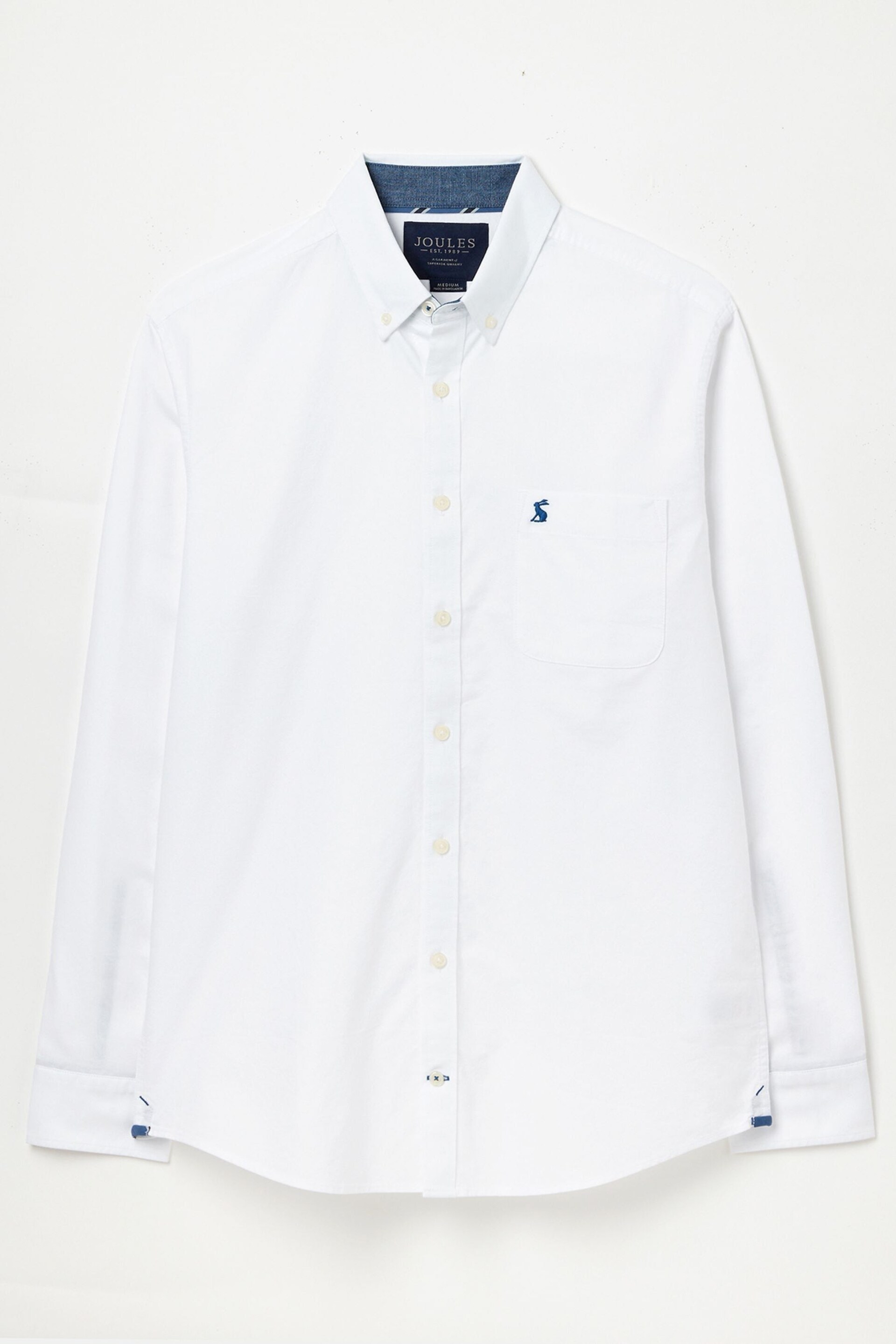 Joules White Classic Fit Cotton Oxford Shirt - Image 7 of 7