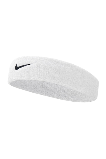 Nike White Swoosh Headband