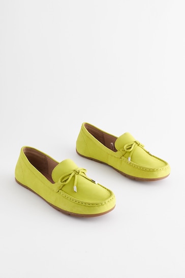 Lime Green Forever Comfort® Bow Driver Shoes