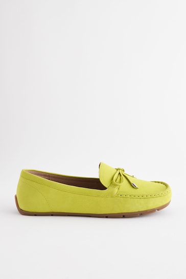 Lime Green Forever Comfort® Bow Driver Shoes
