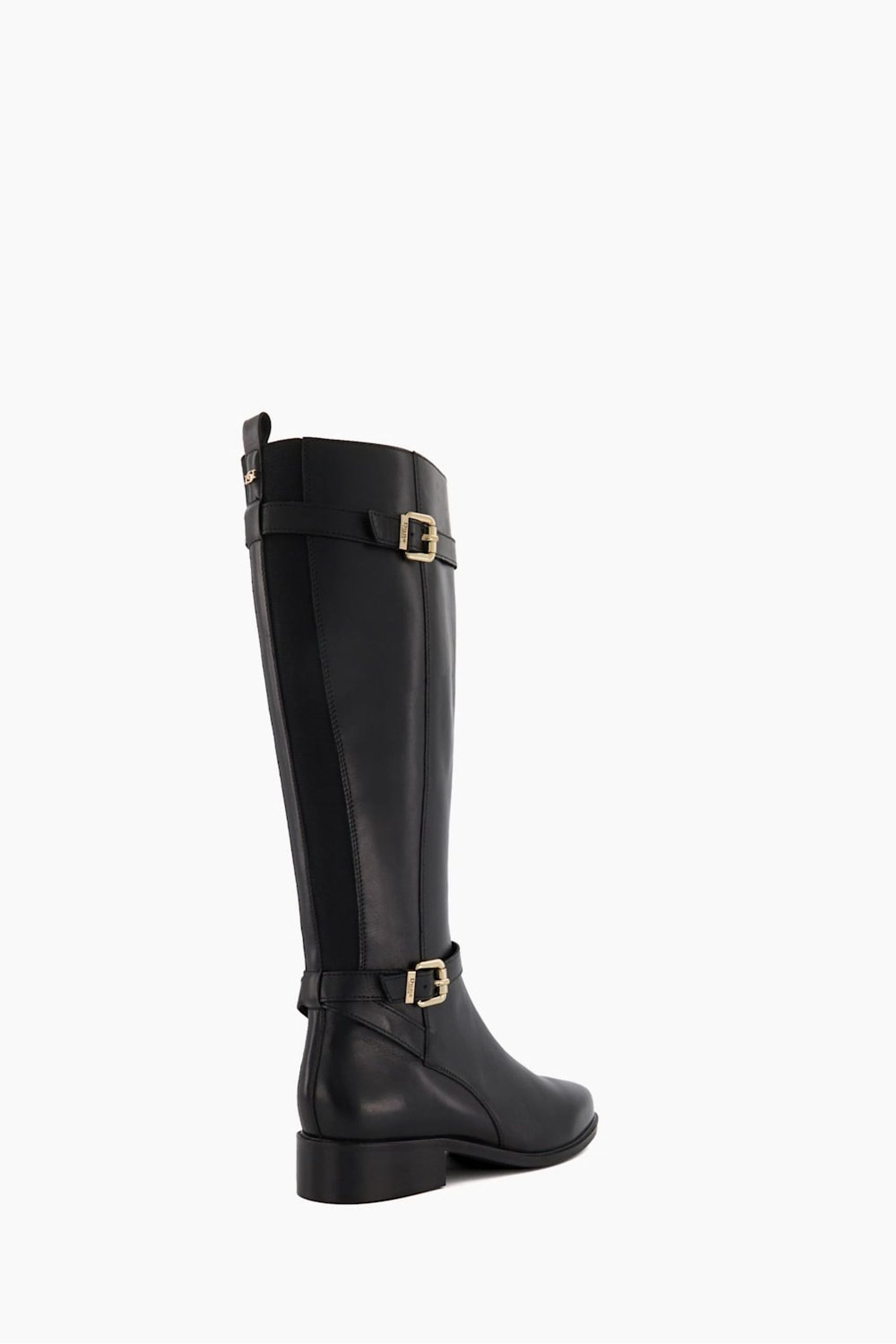 Black knee high boots with gold trim new arrivals