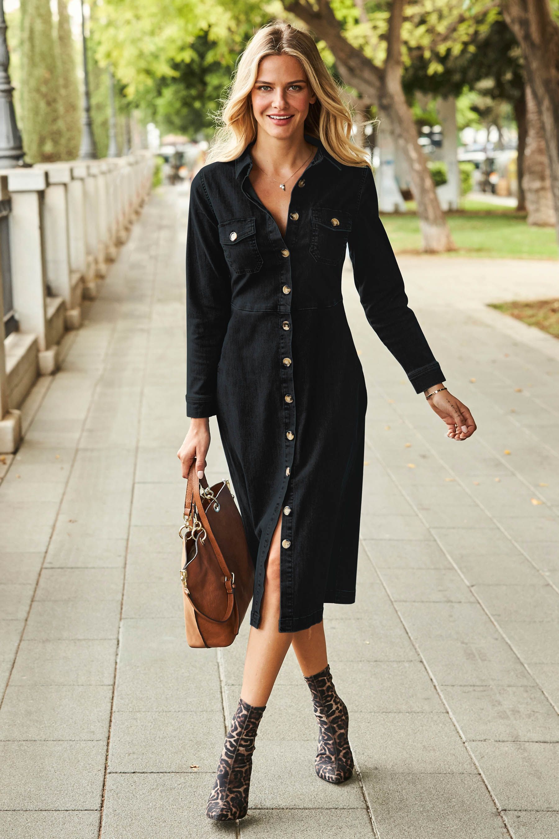 Black horn button dress best sale