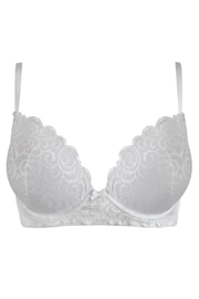 Pour Moi White Padded Romance Moulded Plunge Push Up Bra - Image 4 of 5