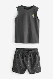 Charcoal Grey Vest and Shorts Set (3mths-7yrs) - Image 5 of 7