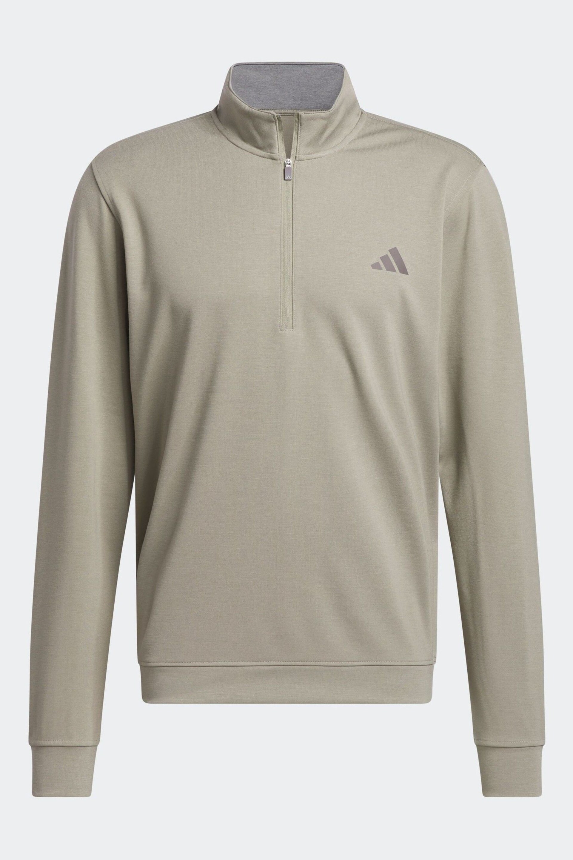 adidas Golf Elevated 1/4-Zip Black Sweatshirt - Image 7 of 7