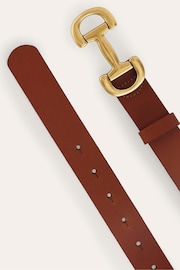 Boden Brown Iris Snaffle-Trim Leather Belt - Image 2 of 3