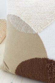 Natural Tufted Stripes Cotton Cushion - Image 2 of 5