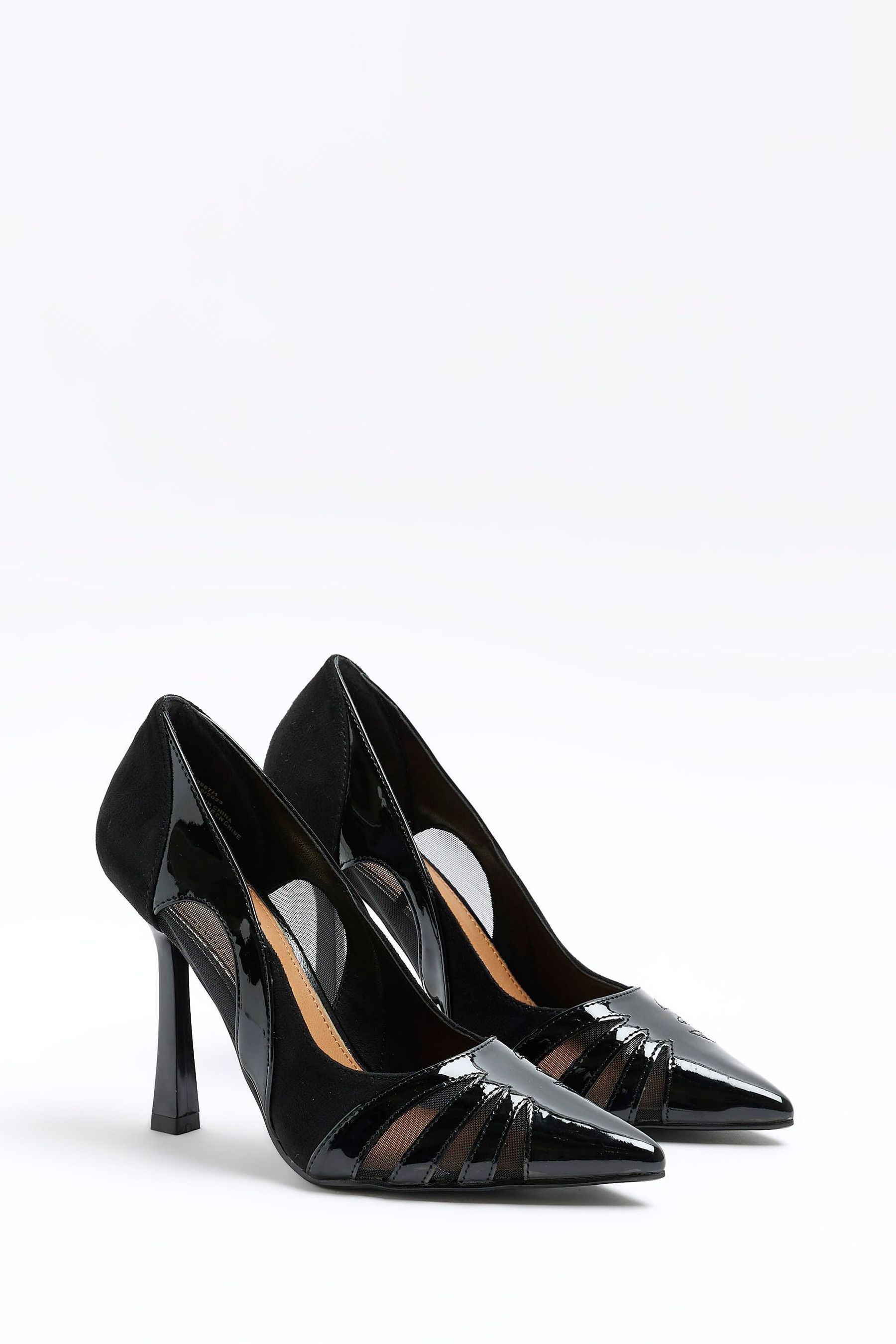 Buy River Island Black Mesh Cut Out Court Shoes from Next Qatar