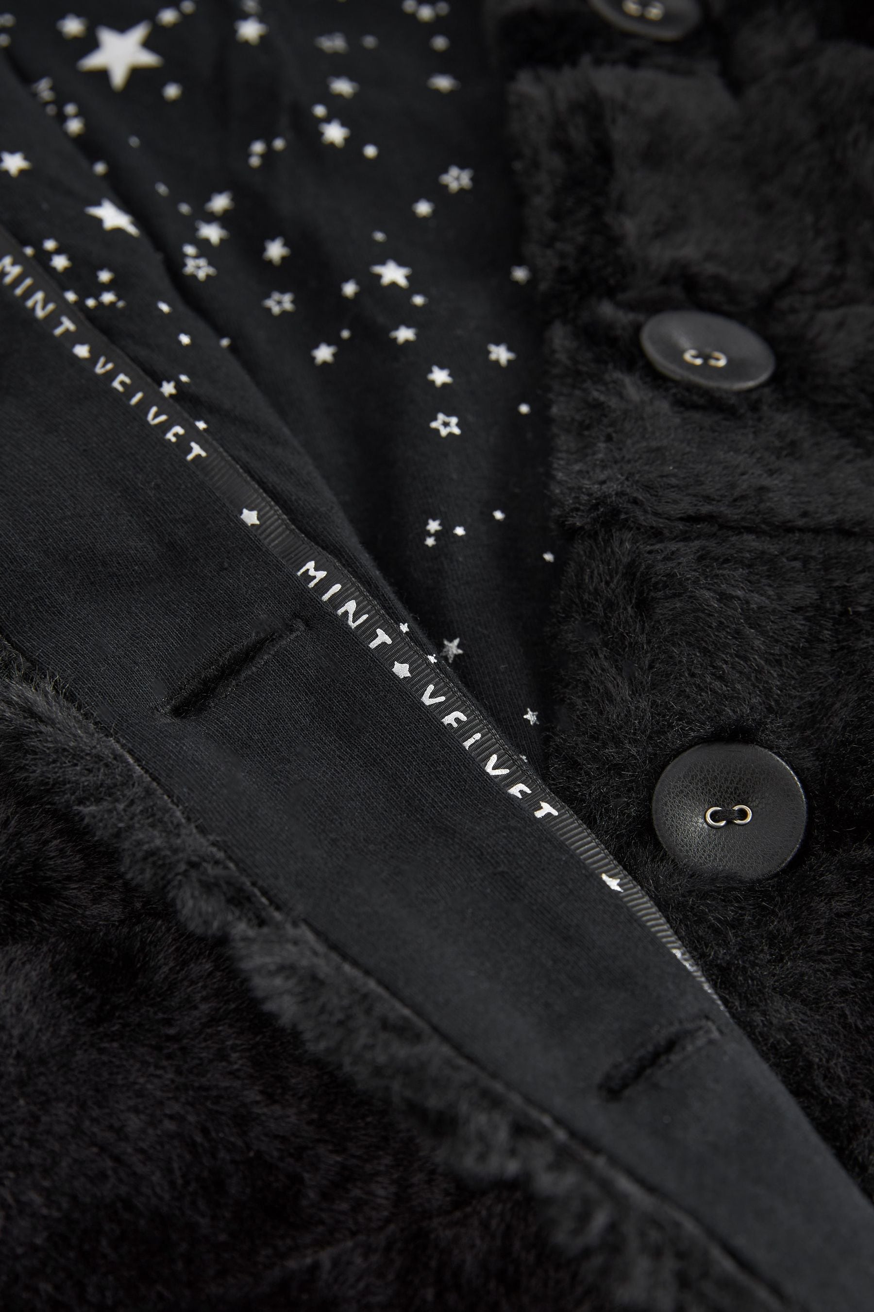 Mint Velvet Black Faux Fur Jacket