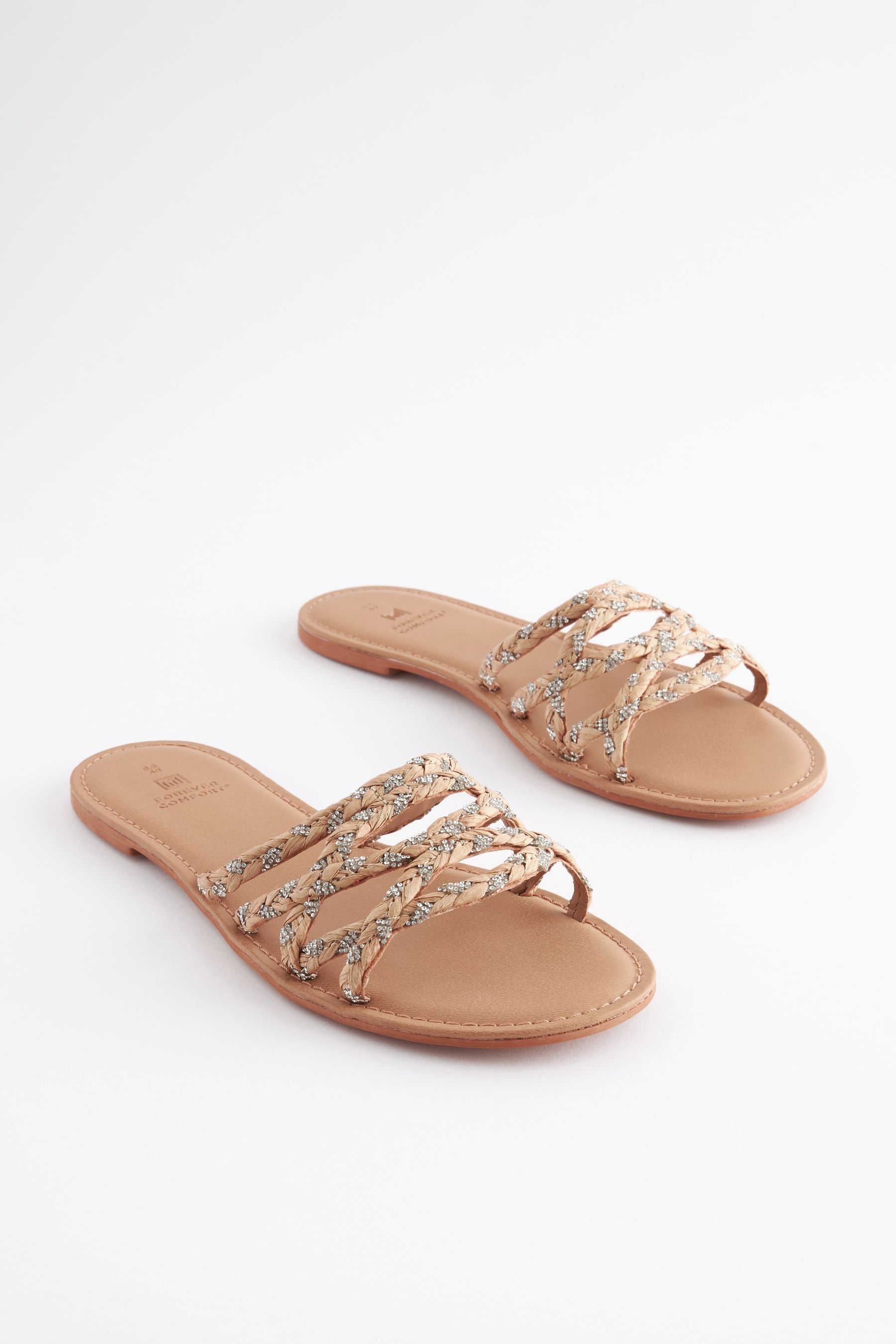 Wide fit jewelled best sale sandals