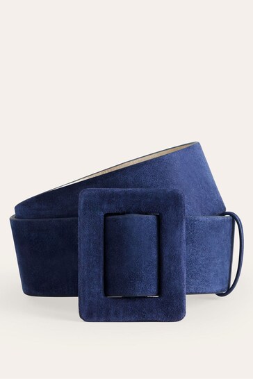 Boden Blue Suede Buckle Belt