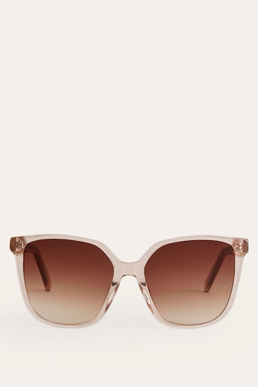 Boden Natural Thin D Frame Sunglasses