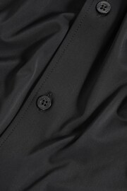 Reiss Black Voyager Slim Fit Button-Through Travel Shirt - Image 7 of 7