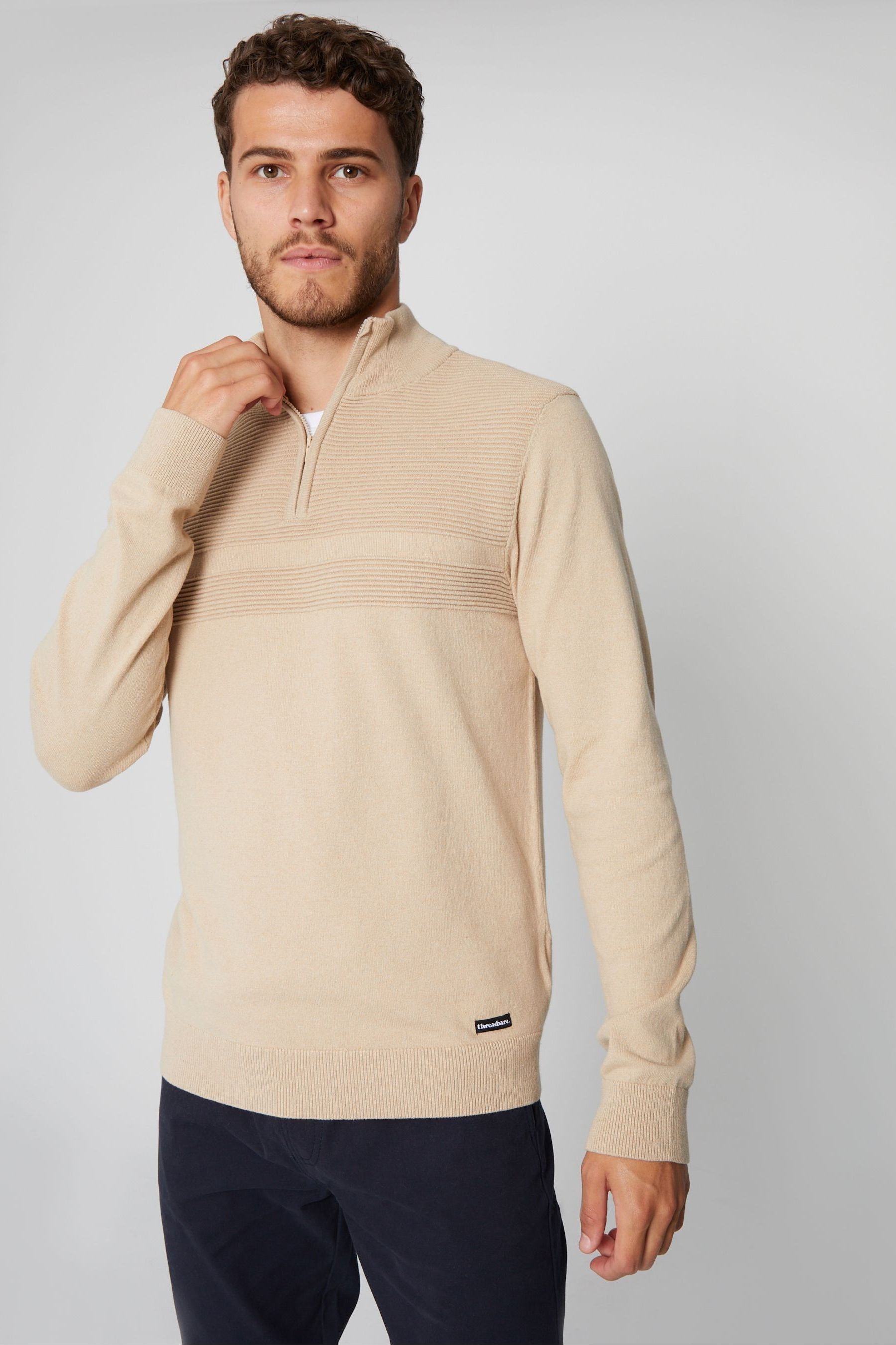 Knitted jumper with shirt detail hot sale
