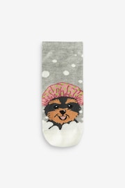 Grey/Purple Dog Spa Trainer Socks 4 Pack - Image 3 of 5