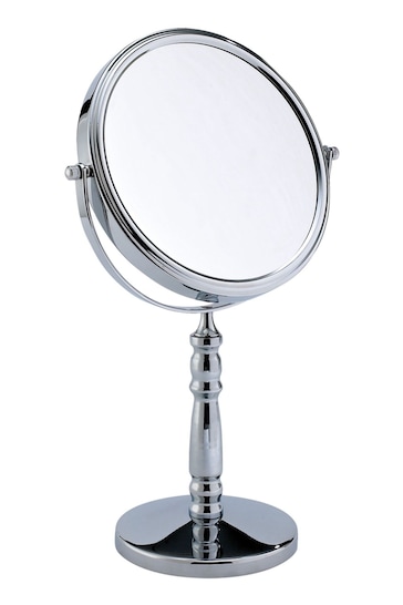 Showerdrape Chrome Vanity Mirror Round 5x Magnification Reversable Rho