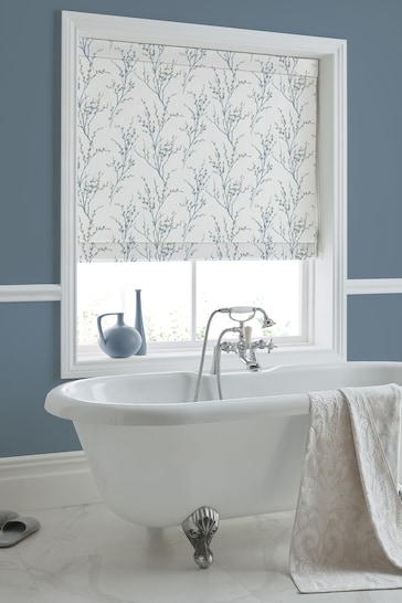 Laura Ashley Blue Pussy Willow Seaspray Made to Measure Roman Blind