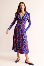 Boden Blue Jersey Midi Tea Dress - Image 1 of 5