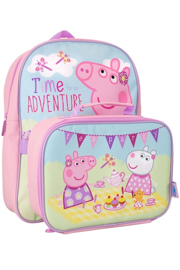 Character Pink Peppa Pig Backpack and Lunch Bag Set